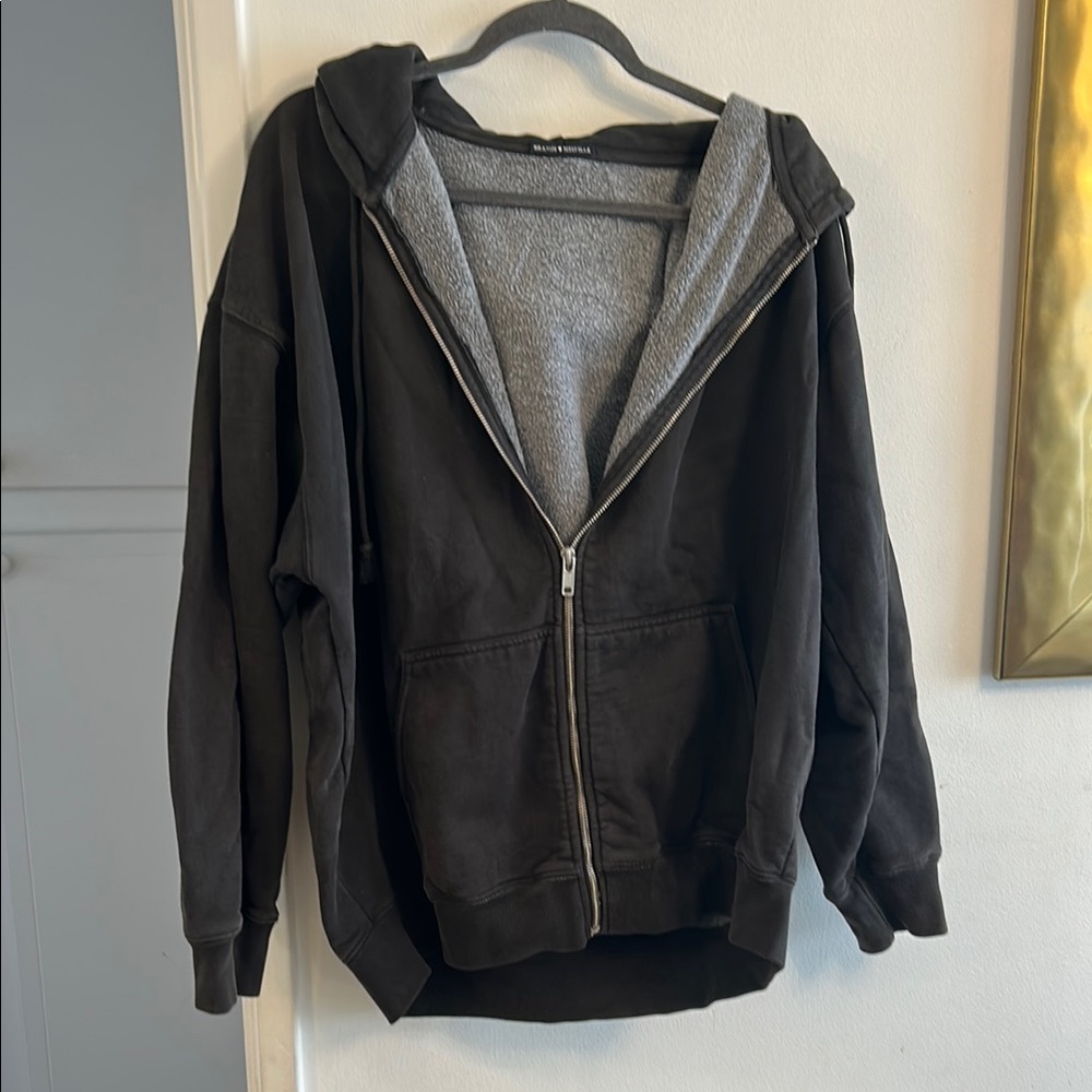 Black Zip-Up Hoodie